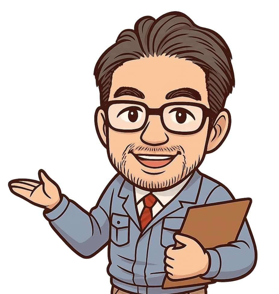 バインダーを持った男性のイラスト