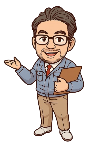 バインダーを持った男性のイラスト